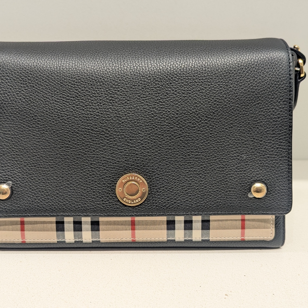 Burberry Black Leather Note Bag